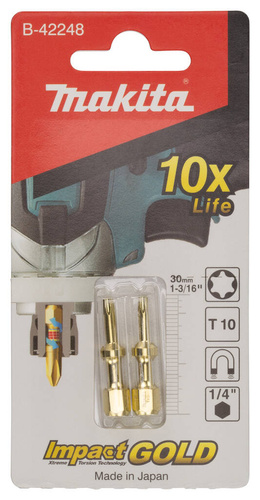 Zestaw 2 szt. bitów T10 Makita B-42248