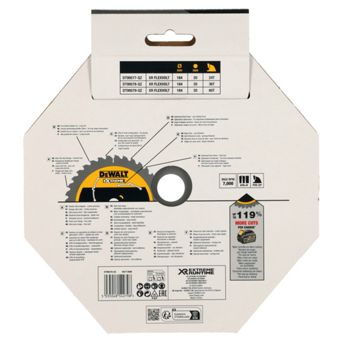 Tarcza tnąca do drewna 184x20mm 36T Dewalt DT99578-QZ