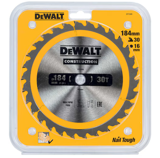 Tarcza do drewna 184x16mm 30 zębów DeWalt DT1940