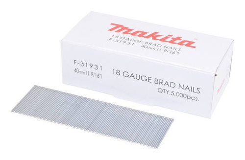 Gwoździe szpilki do gwoździarki AF505, AF506 40 mm (5000 sztuk) Makita F-31931
