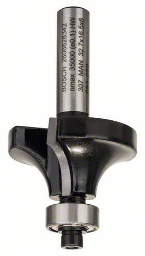 Frez do zaokrągleń, 8 mm, R1 10 mm, L 16,5 mm, G 57 mm Bosch 2608628342
