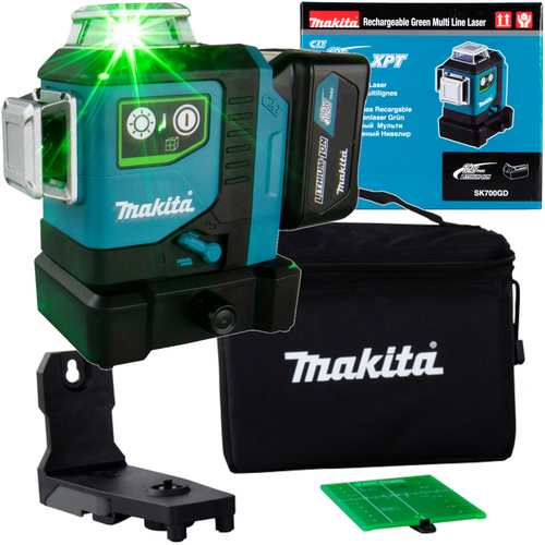 Akumulatorowy wieloliniowy laser krzyżowy SK700GD Makita (zielony)