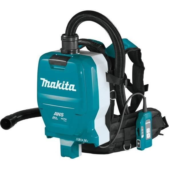 Odkurzacz plecakowy Makita DVC265ZXU 2L, 2x18V AWS 