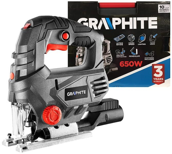 Wyrzynarka 650W ilość suwów 0-3100 Graphite 58G067