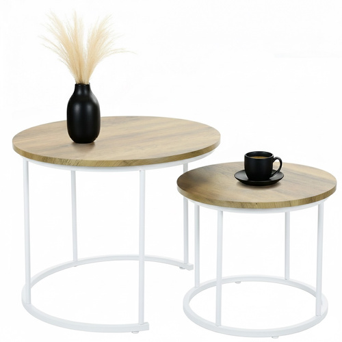 Zestaw stolików Belivio ALBA ROYAL OAK