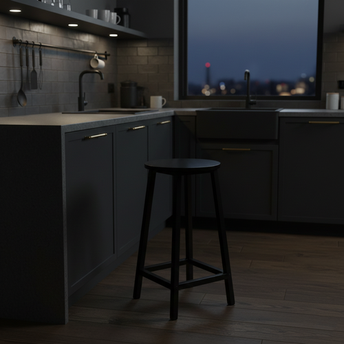 Stołek barowy Belivio TONO SOLID BLACK