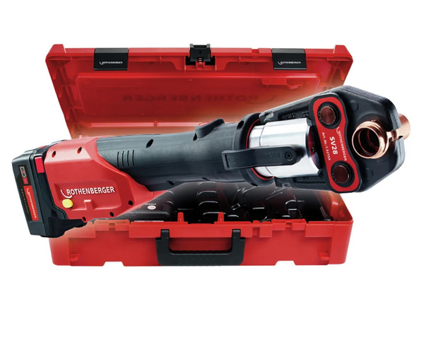 Zaciskarka Rothenberger ROMAX 4000, zestaw szczęk zaciskowych SV 15-22-28 mm, akumulator 4.0 Ah/18 V i ładowarka, EU 1000001924