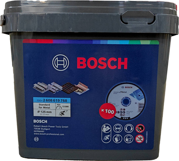 Zestaw 100 szt. tarcz tnących do metalu 125x22,23x1 mm Bosch 061599765G