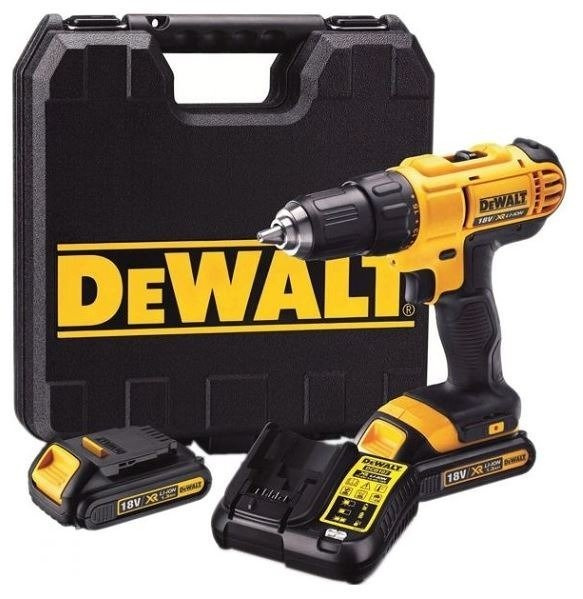 Akumulatorowa wiertarko-wkrętarka DCD771S2 DeWalt + 2 x akumulator + ładowarka + walizka