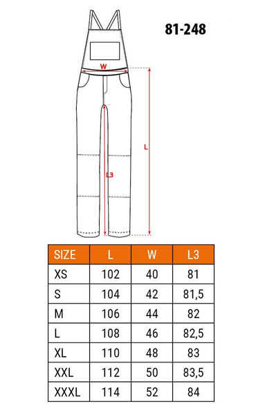 Ogrodniczki robocze HD Slim rozmiar M Neo Tools 81-248-M