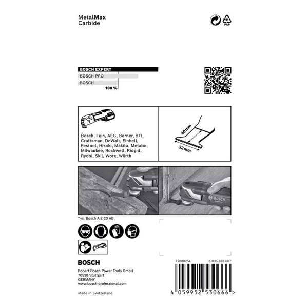 Zestaw brzeszczotów EXPERT MetalMax AIZ 32 AIT Bosch 2608900016