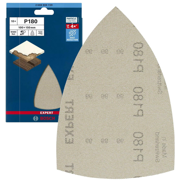 Siatka szlifierska Bosch EXPERT M480 do szlifierek oscylacyjnych 100 x 150 mm, G 180 2608900729 10 szt.