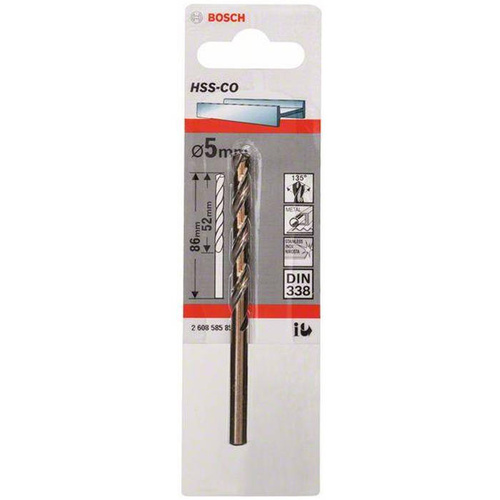 Wiertło do metalu Bosch 2608585851 HSS-Co 5x52x86 mm