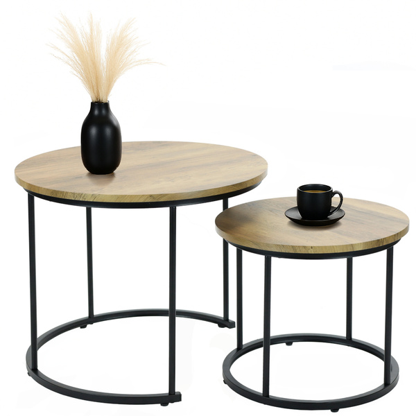 Zestaw stolików Belivio MOCCA ROYAL OAK