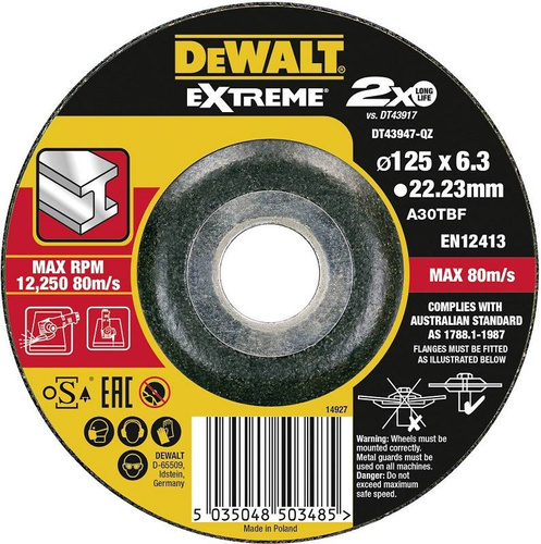 Tarcza tnąca wygięta DeWalt DT43947-QZ 125mm