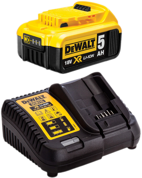 Ładowarka wielonapięciowa XR Li-Ion 10,8V 14,4V 18V DCB115 DeWalt + Akumulator 18V 5,0Ah DCB184 DeWalt