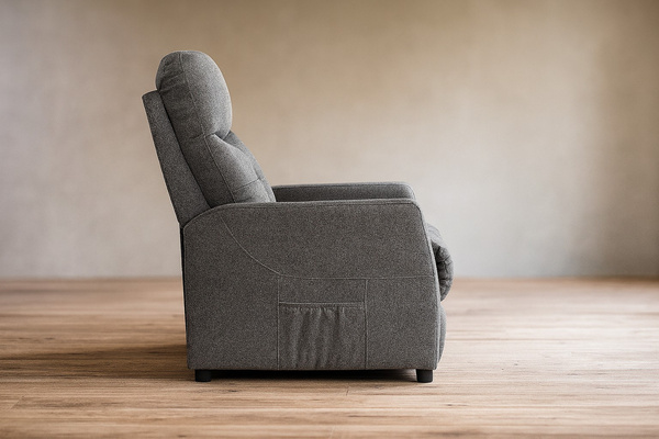 Fotel rozkładany Belivio VENICE grafitowy