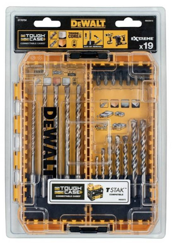 Zestaw 19 szt. bitów i wierteł SDS-Plus DeWALT DT70754-QZ