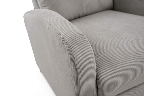 Fotel rozkładany Belivio TORINO szary sztruks