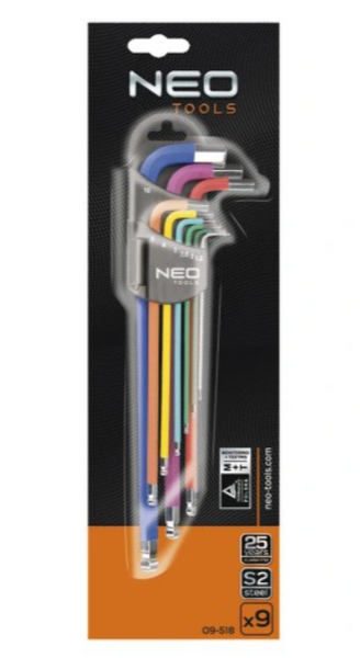 Zestaw kluczy imbusowych Neo Tools 09-518 - Torx T10-50