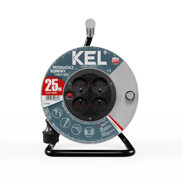 Przedłużacz bębnowy KEL PB-CR/S/25M/3X1/H05VV-F 