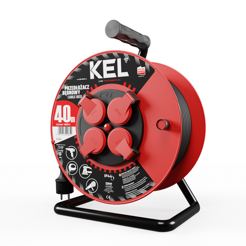 Przedłużacz bębnowy Kel Professional W-97056, 40M/3X1,5