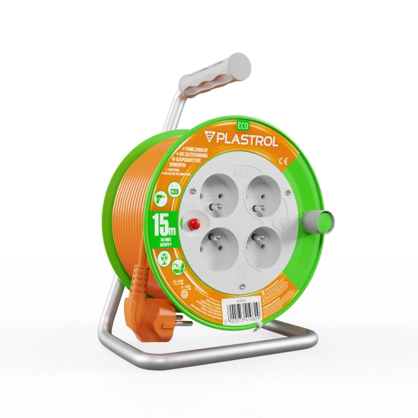 Przedłużacz bębnowy 15 m Plastrol W-98945