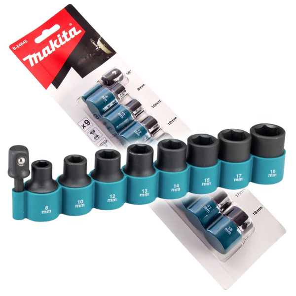 Zestaw nasadek udarowych 8-18 mm 9 elementów B-54645 Makita