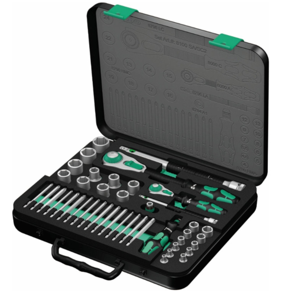 43-CZĘŚCIOWY ZESTAW METRYCZNY Z GRZECHOTKĄ ZYKLOP SPEED  WERA 05160785001