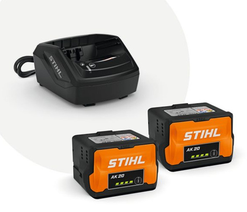 Zestaw zasilający Stihl 2x akumulator AK20 + ładowarka AL101