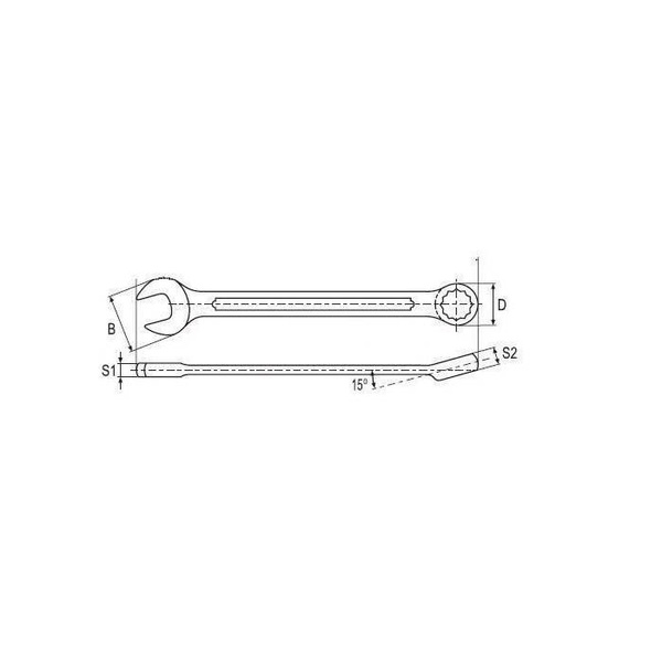Klucze płasko oczkowe Yato YT-0363 - 17 sztuk