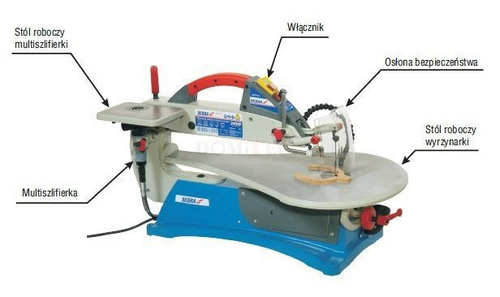 Wyrzynarka do drewna Dedra DED7762 + mikro szlifierka na wałku giętkim