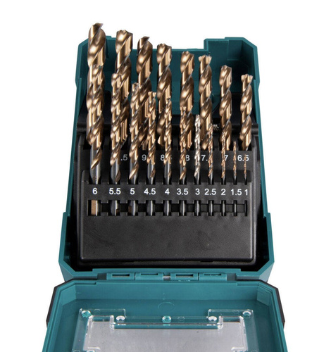Zestaw 19 szt. wierteł do metalu HSS M-Force 1-10 mm Makita D-67583