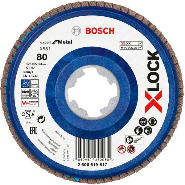 Listkowa tarcza X551 Expert for Metal X-LOCK 125x22,23x80 Bosch 2608619817
