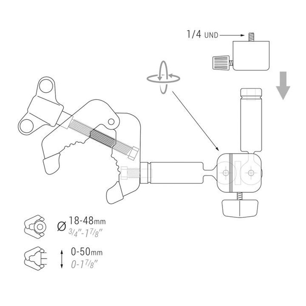 Uchwyt wielofunkcyjny ze statywem PIHER P34051