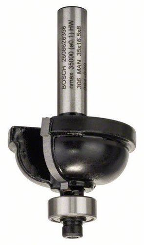 Frez do kształtowania krawędzi F, 8 mm, R1 9,5 mm, D 35 mm, L 16,2 mm, G 59 mm Bosch 2608628358
