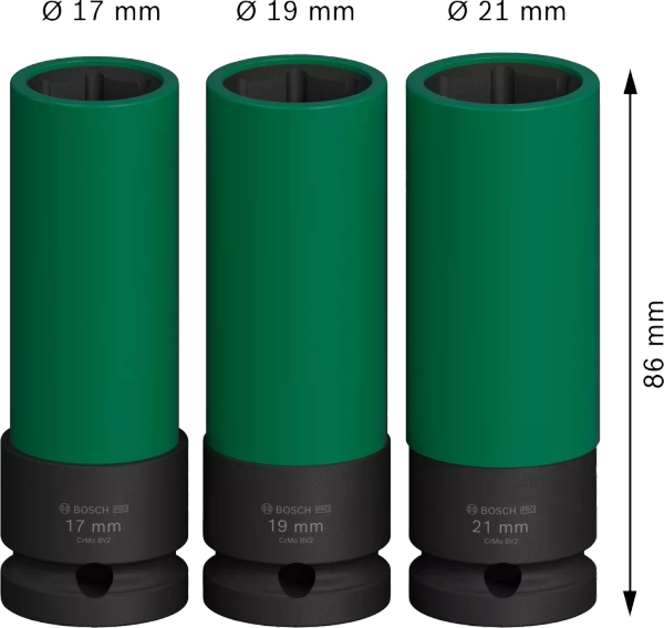 Zestaw nasadek udarowych do felg aluminiowych Bosch S2608003033