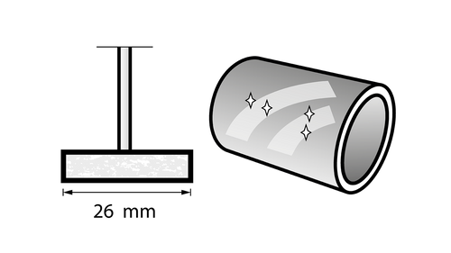 Tarcza polerska filc Dremel 26 mm 26150429JA - 3szt