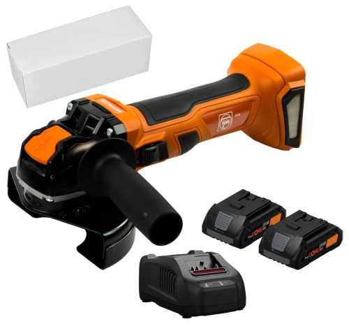 Szlifierka kątowa Fein CCG 18-125-7 X AS z zestawem zasilającym 2x4Ah i ładowarką GAL 1880 CV