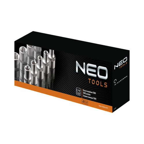 Klucze nasadowe NEO Tools 1/2" Torx zestaw 9szt. 08-649
