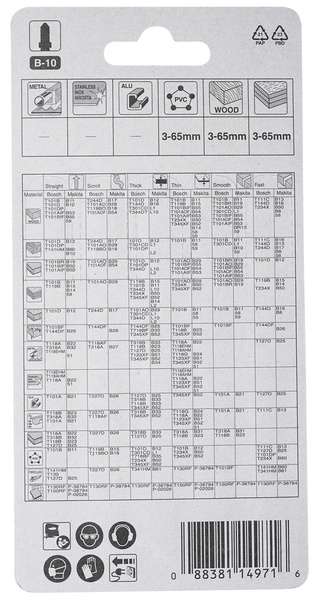 Zestaw 5 szt. brzeszczotów do drewna 105x1,25mm Makita A-85628