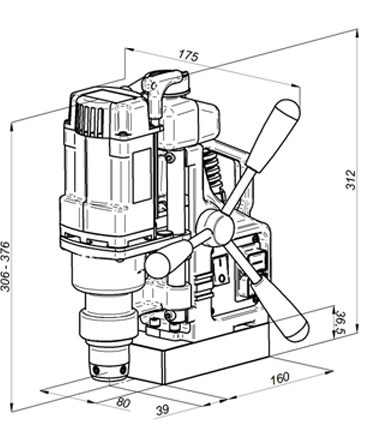 Wiertarka elektromagnetyczna Promotech PRO 36 Mini