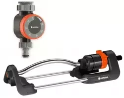 Zraszacz wahadłowy Aqua S 18700-20 + sterownik nawadniania Water Timer 1169-20 Gardena 18701-34