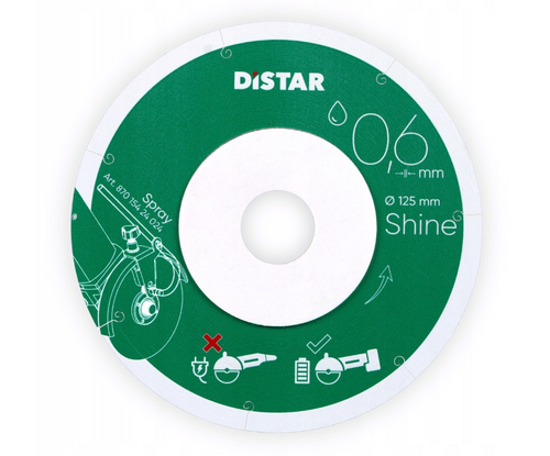 Tarcza diamentowa 1A1R 125x0,6x6x22,23mm Distar Shine 11127457030