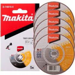 Zestaw 5 szt. tarcz do metalu 76x1x10mm Makita D-74815-5
