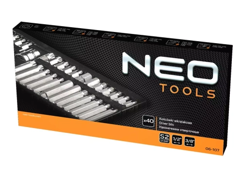 Końcówki wkrętakowe, zestaw 40 szt. NEO Tools 06-107