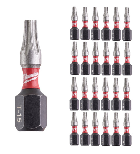 Zestaw 25 szt. bitów udarowych Milwaukee TX15 25 mm