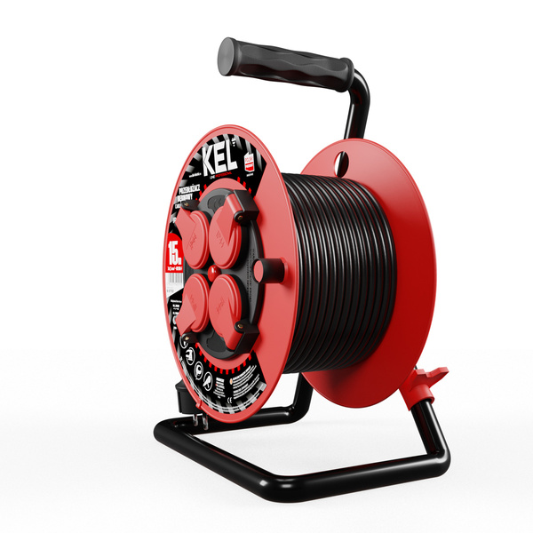 Przedłużacz bębnowy Kel Professional W-97782, 15M/3X1,5