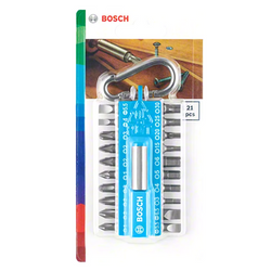 Zestaw 25 szt. bitów PH, PZ, TX, SL, HEX z karabińczykiem Bosch 2607002822