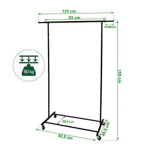 Wieszak Belivio STILO czarny